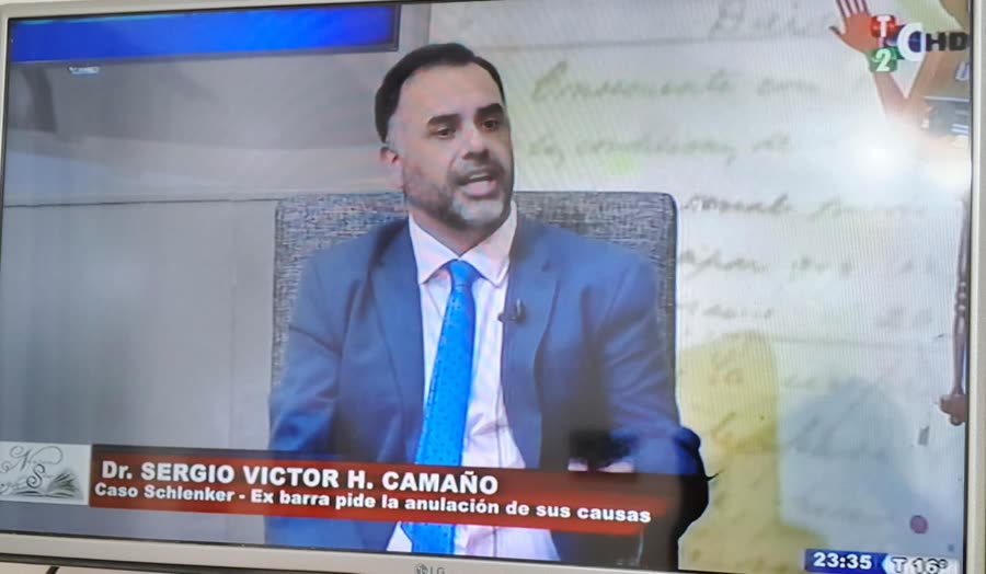 Sergio Camaño entrevistado en TC2 sobre el caso Schlenker